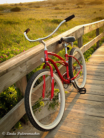 IMG_0582-2Vintage Red Bike On Boardwalk