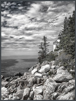 P6080825-Bass Head Light  Bar Harbor Maine Black and White
